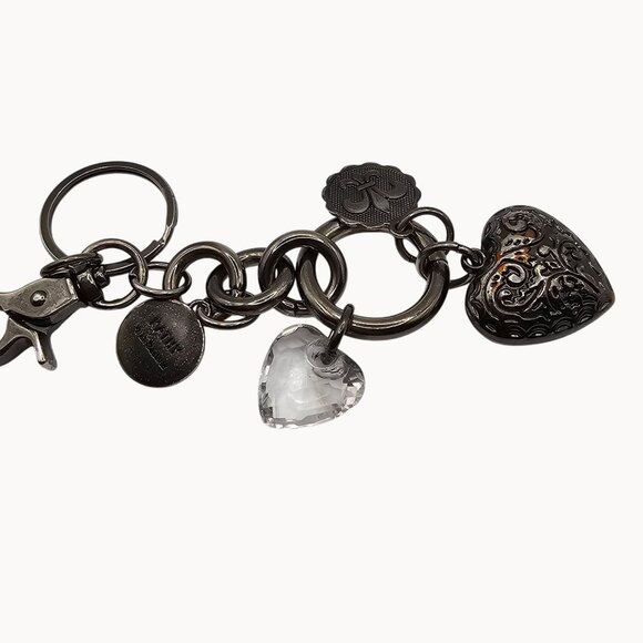 Kathy Van Zeeland Keychain Whimsy Gothic Punk Retro Bag Accessory Silver Tone - Picture 5 of 15